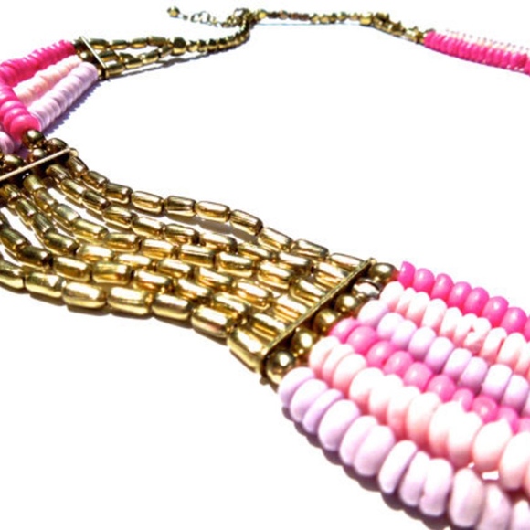 VTG 80's Natural Bone Multi Strand Necklace - Picture 5 of 5